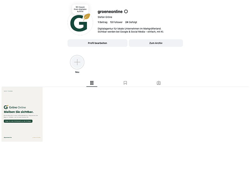 Instagram-Profil @groeneonline